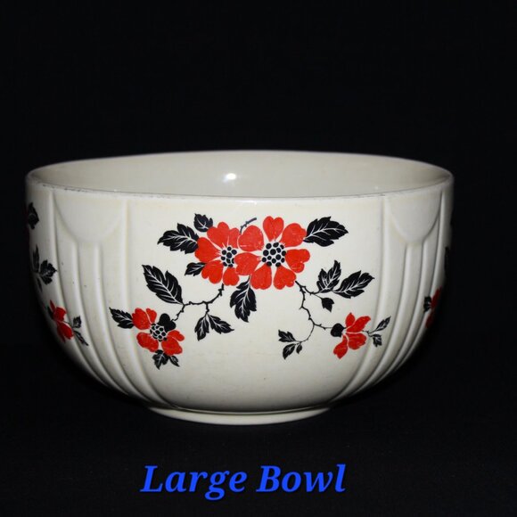 Hall’s Red Poppy Baking Dishes | Vintage Nesting Bowls | Hall’s Superior Quality - Picture 4 of 7